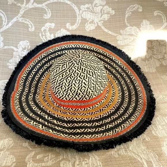 🪅 ALDO Women large  summer colorful wicker hat - Picture 2 of 2
